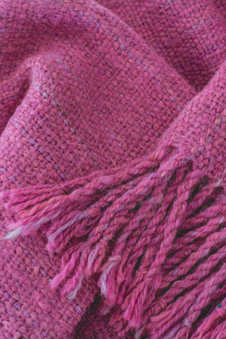 LLama Wool Blanket Fuchsia - Gem of the World